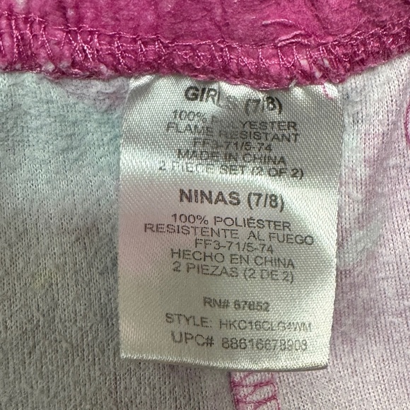 Hello Kitty Pajama Pants Bottoms Girl’s 7/8 Pink Soft Cozy Cat Pattern Fleece PJ - Picture 4 of 6